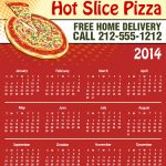 Pizza Magnetic Calendar
