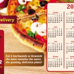 Pizza magnetic calendar